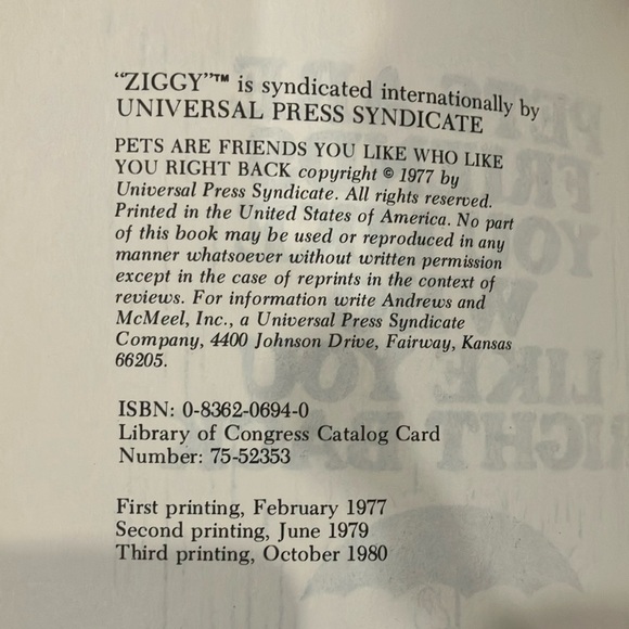 Book: vintage Ziggy by Tom Wilson Comic Book (1980) - Picture 6 of 14